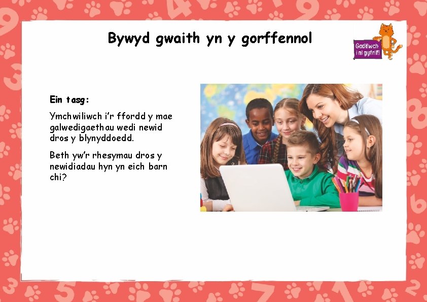 Bywyd gwaith yn y gorffennol Ein tasg: Ymchwiliwch i’r ffordd y mae galwedigaethau wedi