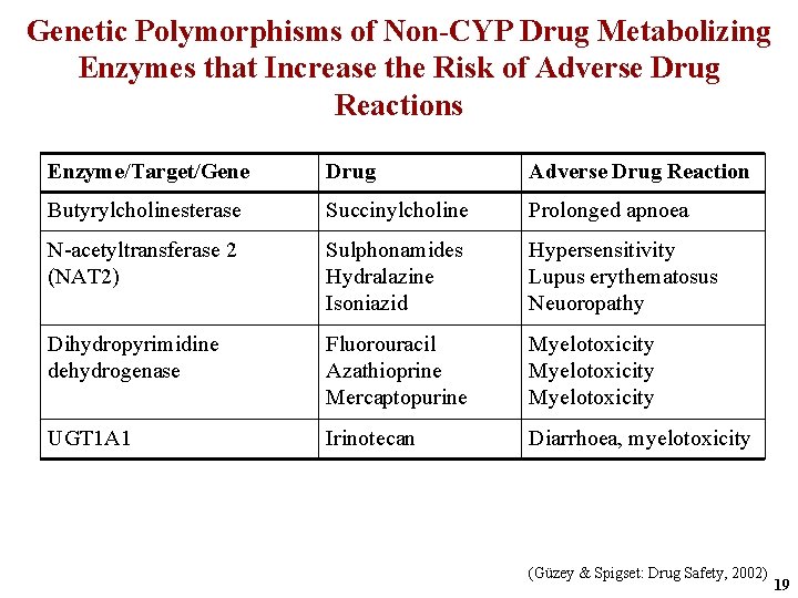 Genetic Polymorphisms of Non-CYP Drug Metabolizing Enzymes that Increase the Risk of Adverse Drug