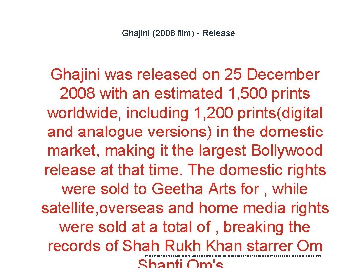 Ghajini (2008 film) - Release 1 Ghajini was released on 25 December 2008 with