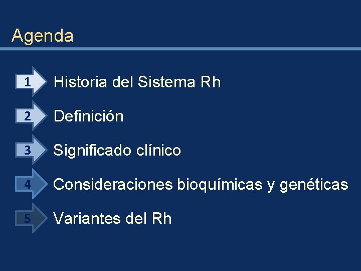 Agenda 1 Historia del Sistema Rh 2 Definición 3 Significado clínico 4 Consideraciones bioquímicas