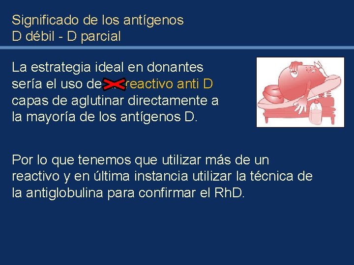 Significado de los antígenos D débil - D parcial La estrategia ideal en donantes