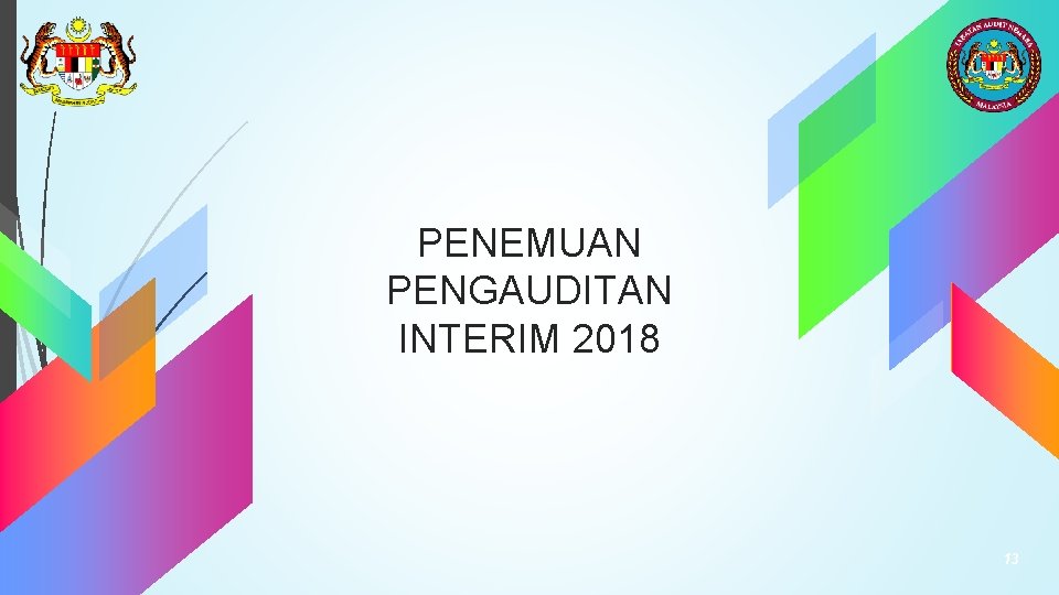 PENEMUAN PENGAUDITAN INTERIM 2018 13 