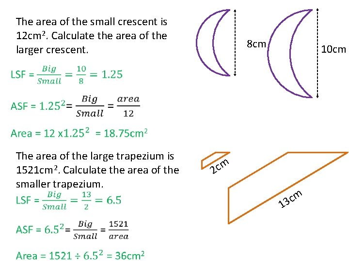The area of the small crescent is 12 cm 2. Calculate the area of