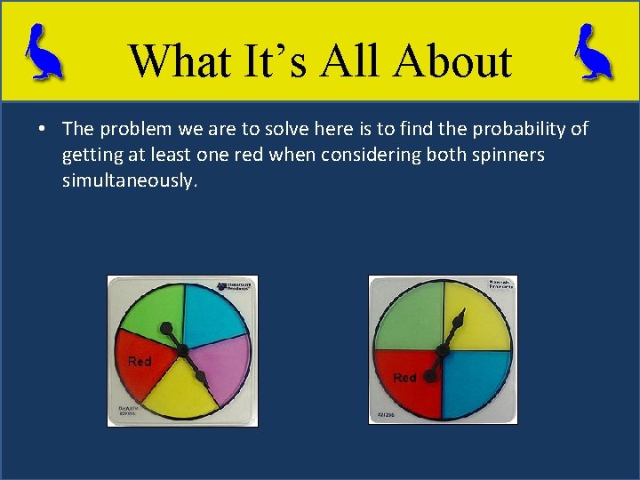 What It’s All About • The problem we are to solve here is to