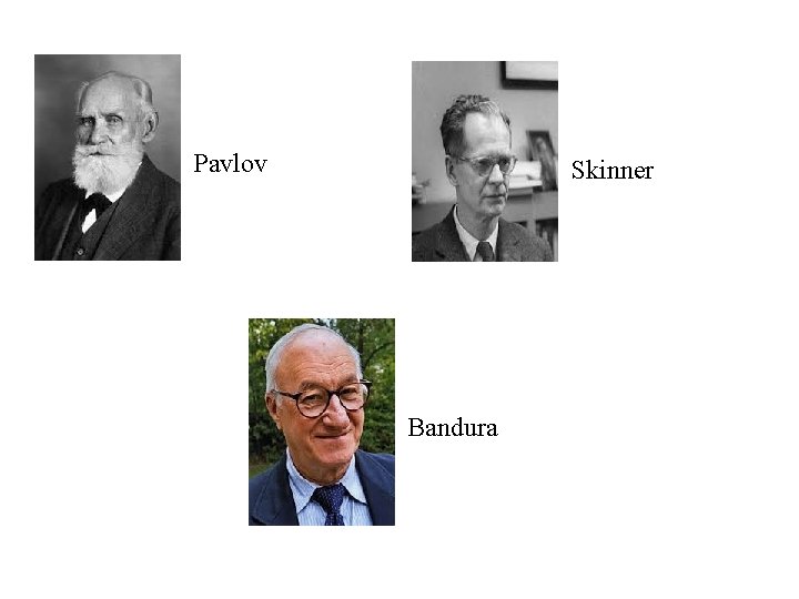 Pavlov Skinner Bandura 