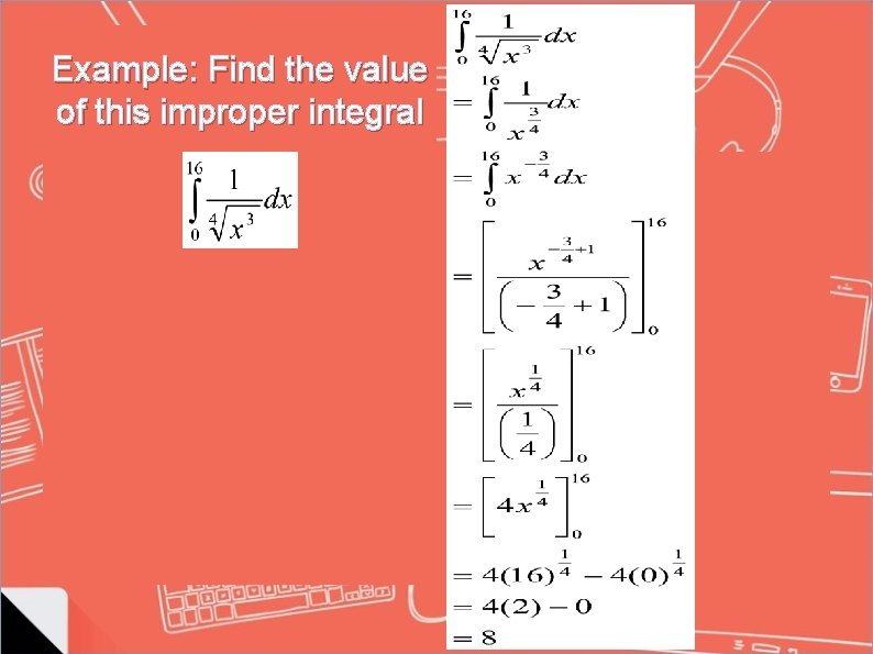 Example: Find the value of this improper integral 