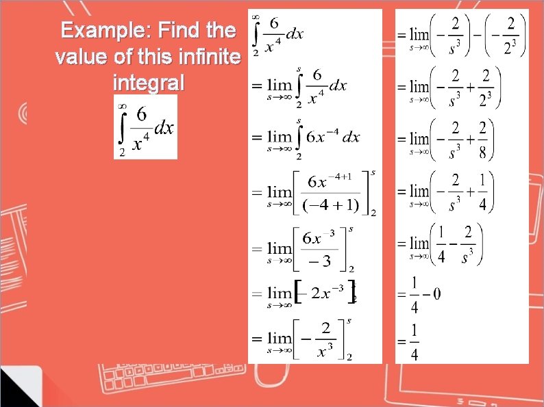Example: Find the value of this infinite integral 