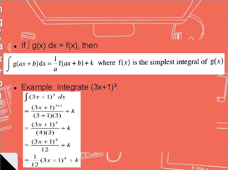 i n g ( a x + b ) n n If ∫ g(x)