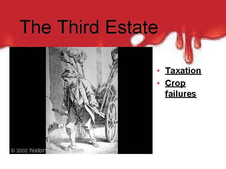 The Third Estate • Taxation • Crop failures 