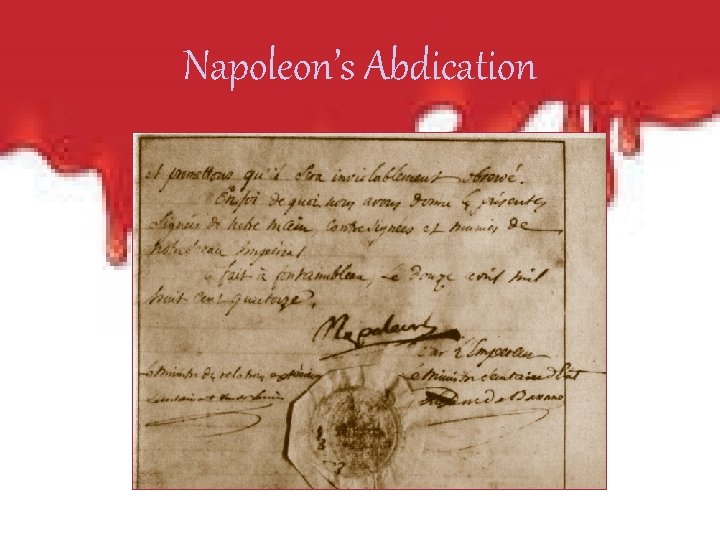 Napoleon’s Abdication 