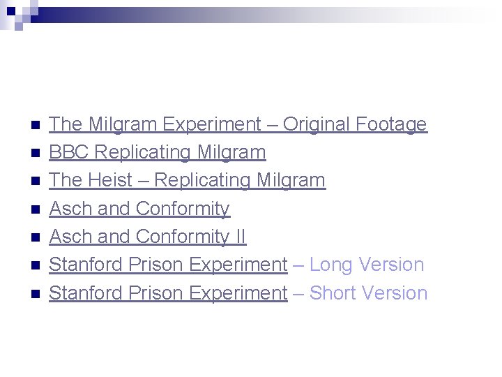 n n n n The Milgram Experiment – Original Footage BBC Replicating Milgram The