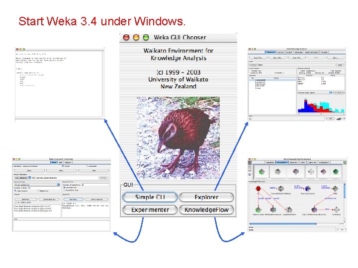 Start Weka 3. 4 under Windows. 