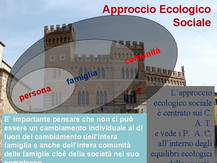 Approccio Ecologico Sociale à t i n u m o c a n o