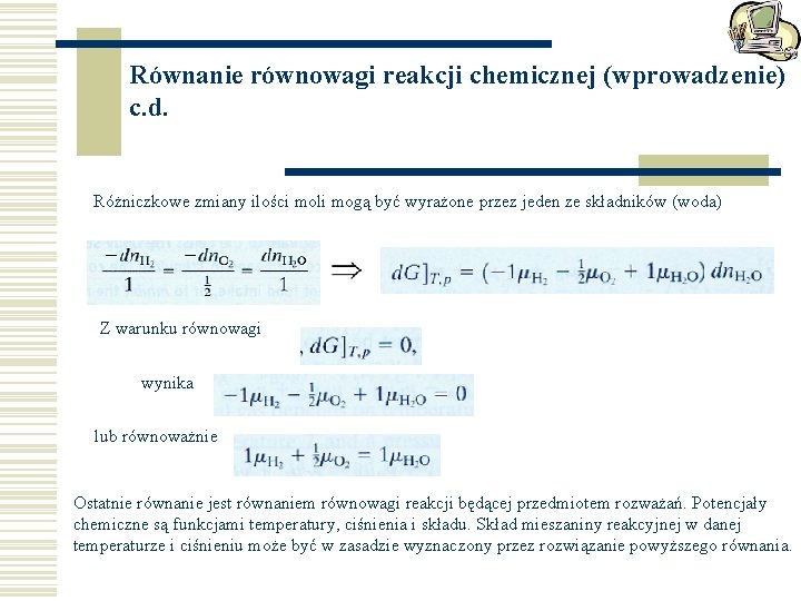 Co To Jest Równanie Reakcji Chemicznej
