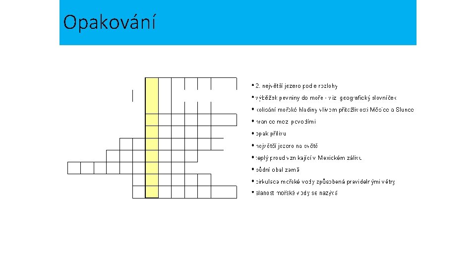 Opakování 