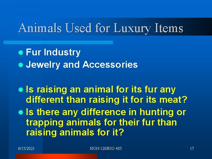 Animals Used for Luxury Items l Fur Industry l Jewelry and Accessories l Is