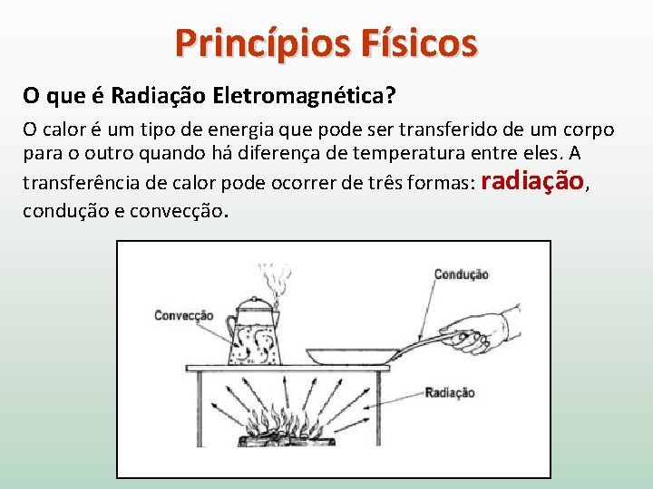 Princípios Físicos O que é Radiação Eletromagnética? O calor é um tipo de energia