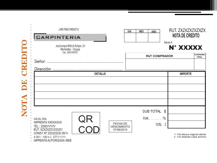 NOTA DE CREDITO 