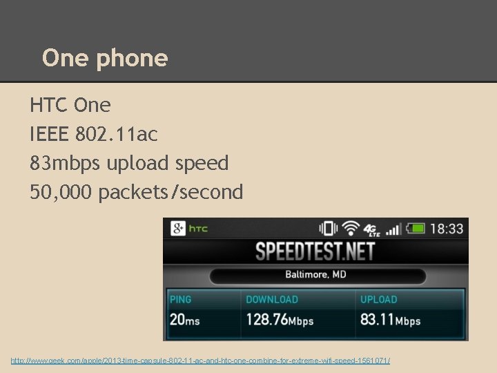 One phone HTC One IEEE 802. 11 ac 83 mbps upload speed 50, 000