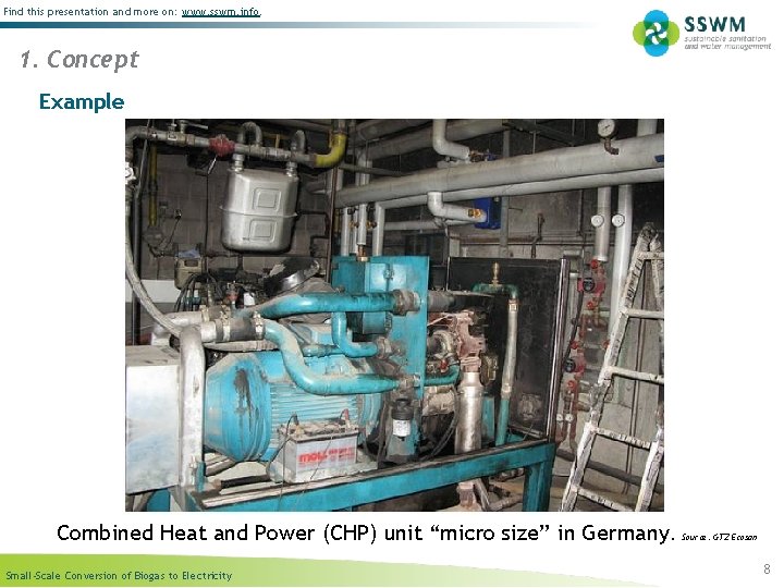 Find this presentation and more on: www. sswm. info. 1. Concept Example Combined Heat