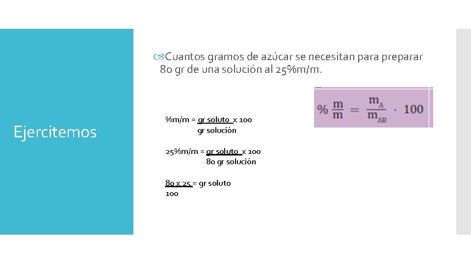  Cuantos gramos de azúcar se necesitan para preparar 80 gr de una solución