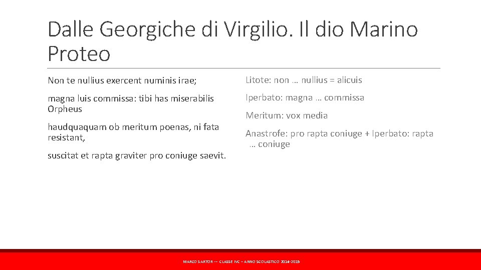 Dalle Georgiche di Virgilio. Il dio Marino Proteo Non te nullius exercent numinis irae;