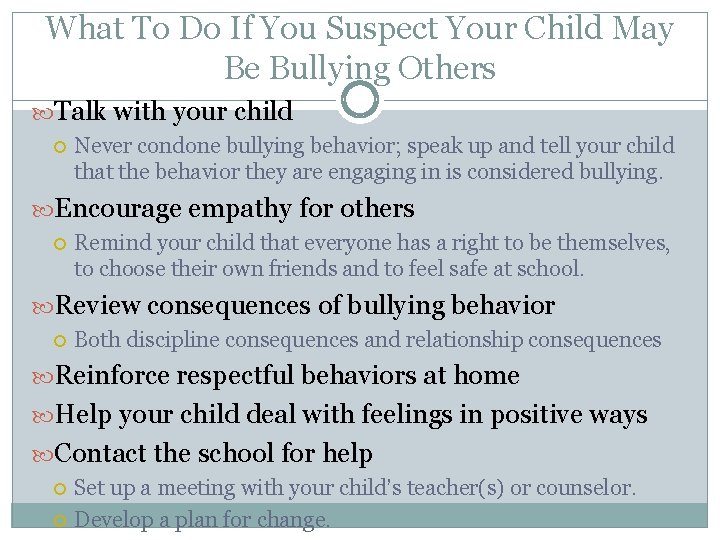 What To Do If You Suspect Your Child May Be Bullying Others Talk with