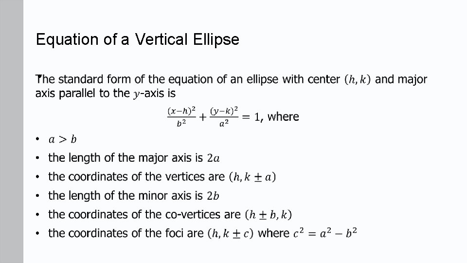 Equation of a Vertical Ellipse • 