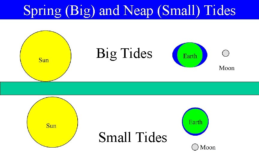 Spring (Big) and Neap (Small) Tides Big Tides Small Tides 