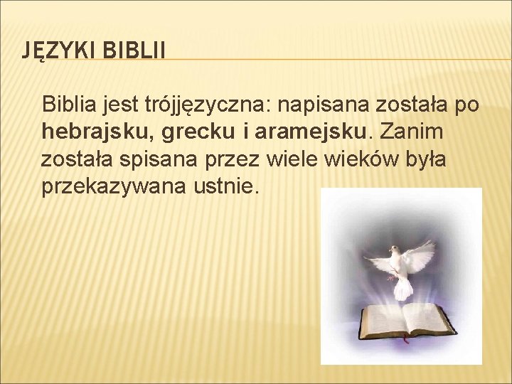 BIBLIA CO TO JEST BIBLIA Biblia Pismo wite