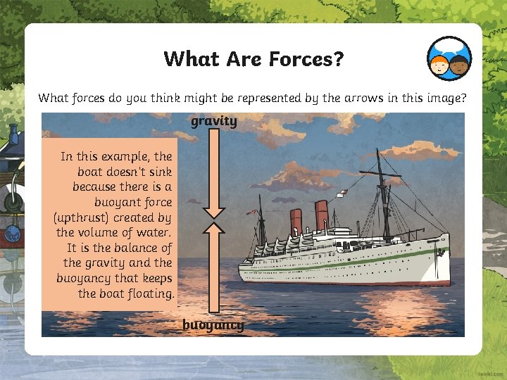 What Are Forces? What forces do you think might be represented by the arrows