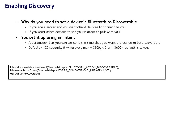Enabling Discovery – Why do you need to set a device’s Bluetooth to Discoverable