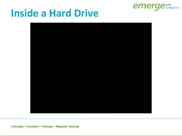 Inside a Hard Drive Concepts > Hardware > Storage > Magnetic Storage 