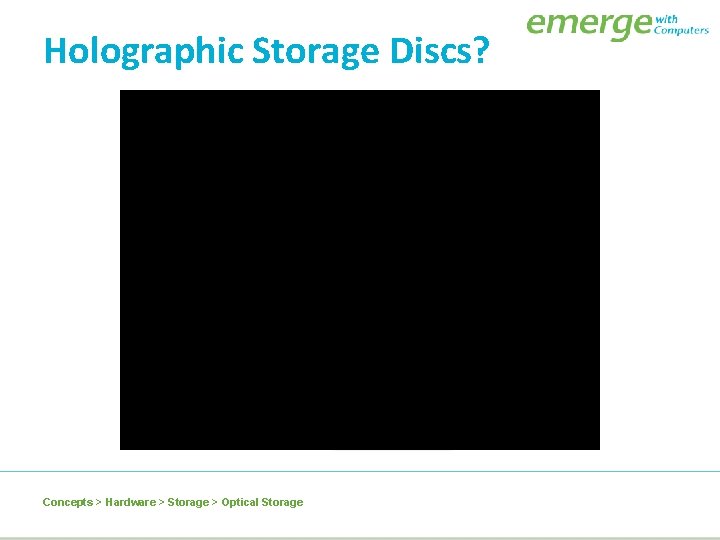 Holographic Storage Discs? Concepts > Hardware > Storage > Optical Storage 