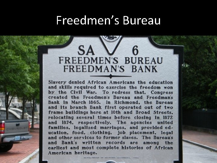 Freedmen’s Bureau 