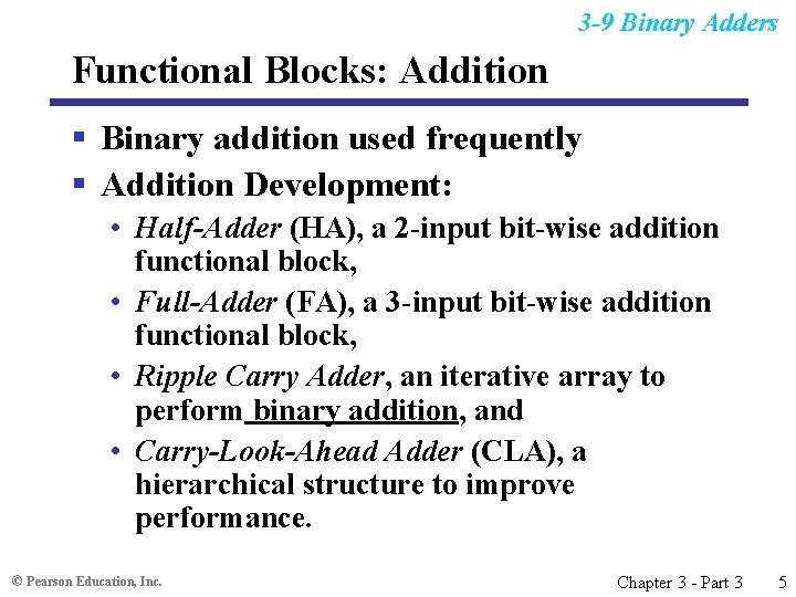 Logic and Computer Design Fundamentals Chapter 3 Combinational