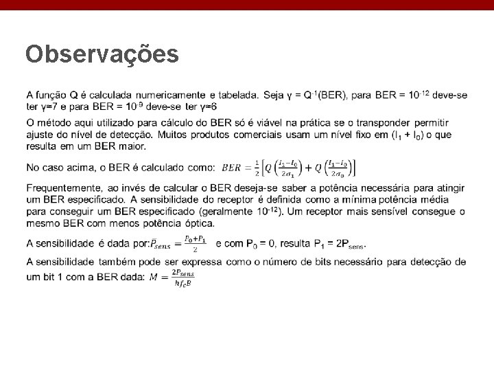 Observações 