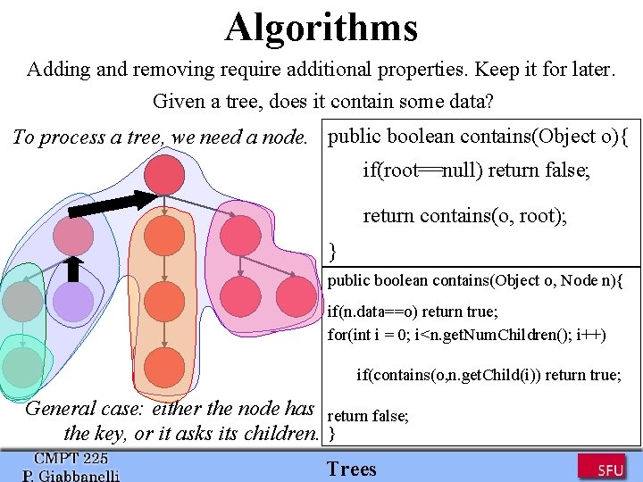 Algorithms Adding and removing require additional properties. Keep it for later. Given a tree, Algorithms Adding and removing require additional properties. Keep it for later. Given a tree,