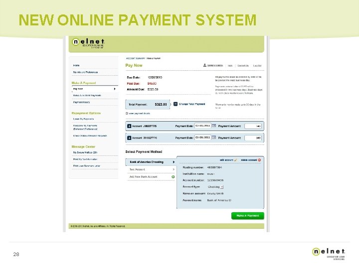 NEW ONLINE PAYMENT SYSTEM 28 