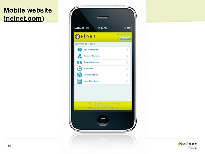 Mobile website (nelnet. com) 36 