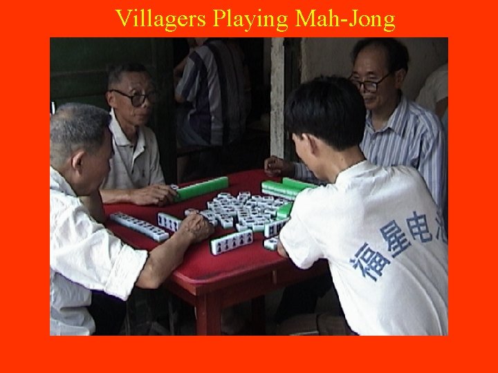 Villagers Playing Mah-Jong 