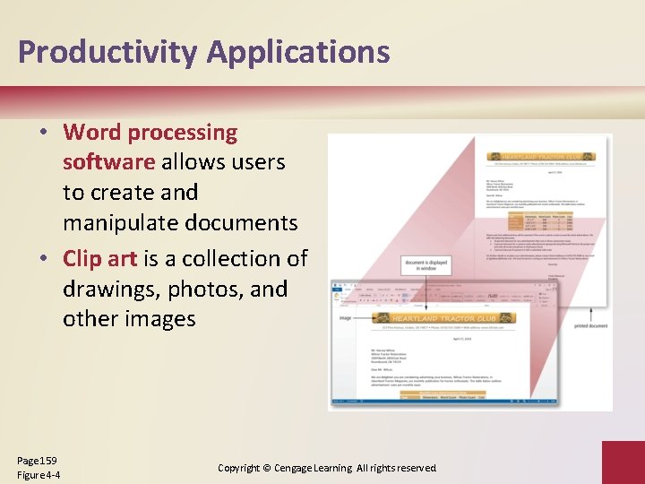 Productivity Applications • Word processing software allows users to create and manipulate documents •