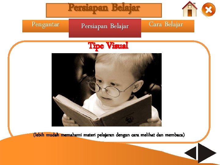 Pengantar Persiapan Belajar Cara Belajar Tipe Visual (lebih mudah memahami materi pelajaran dengan cara Pengantar Persiapan Belajar Cara Belajar Tipe Visual (lebih mudah memahami materi pelajaran dengan cara