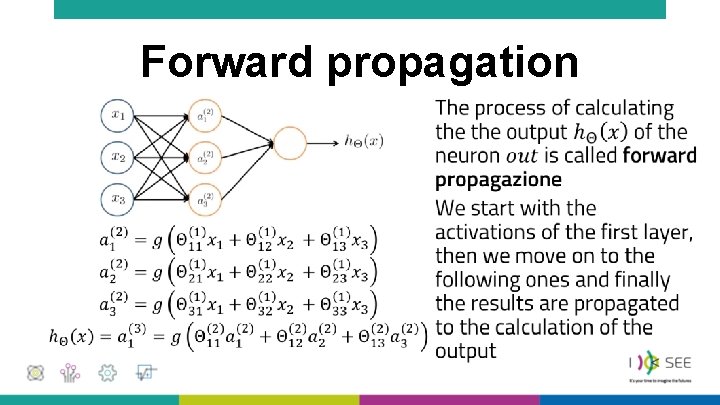 Forward propagation • • Forward propagation • •