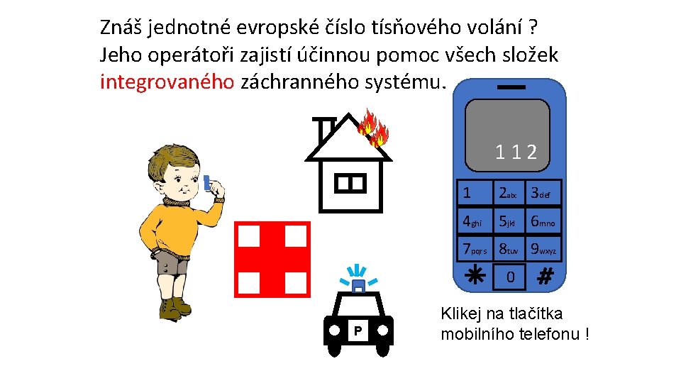 Znáš jednotné evropské číslo tísňového volání ? Jeho operátoři zajistí účinnou pomoc všech složek