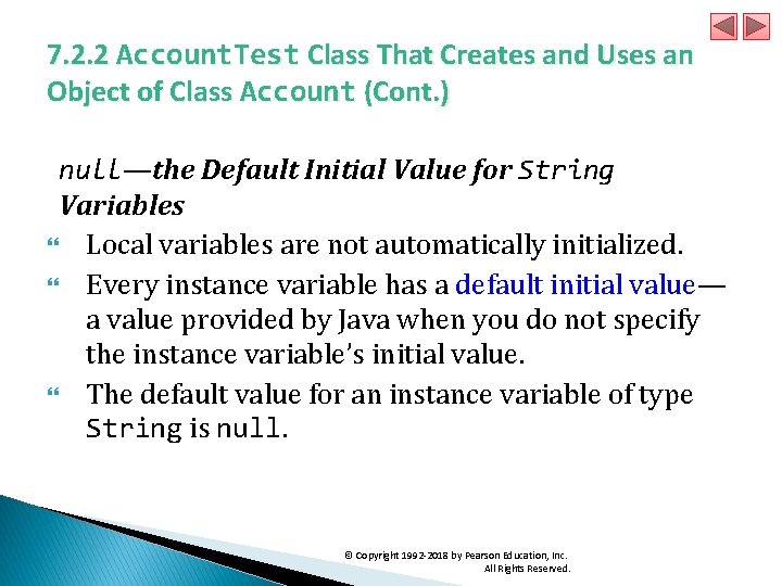 7. 2. 2 Account. Test Class That Creates and Uses an Object of Class