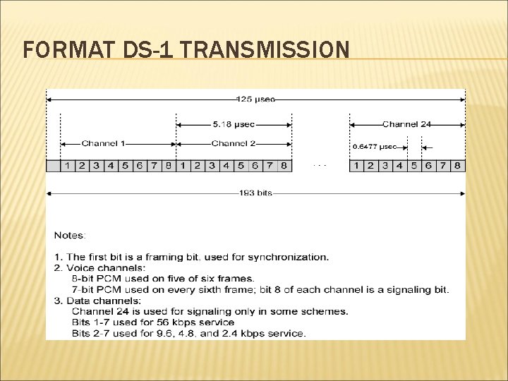 FORMAT DS-1 TRANSMISSION 