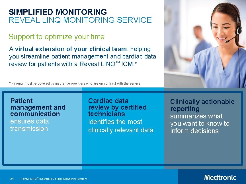 SIMPLIFIED MONITORING REVEAL LINQ MONITORING SERVICE Support to optimize your time A virtual extension
