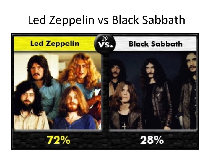 Led Zeppelin vs Black Sabbath 