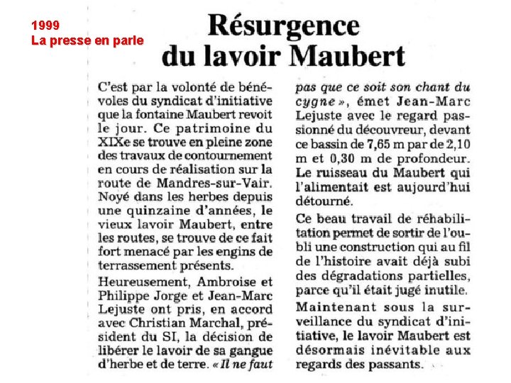 1999 La presse en parle 